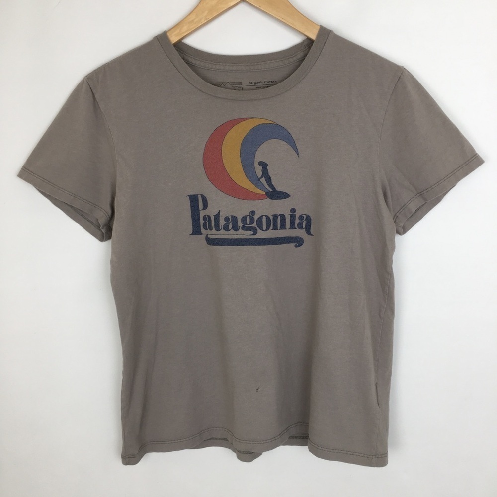 Patagonia Organic Cotton Surf Wave Graphic T-shirt Short Sleeve Crewneck Sz XS